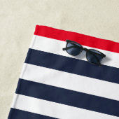  zeemacht blauw rode strepen gestreept strandlaken (In situ)