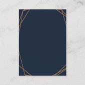 Zeemacht & blush geometrische huwelijkscadeaus kaa informatiekaartje (Achterkant)