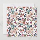 Zeemacht en  bloemen | 100e verjaardag kaart (Achterkant)