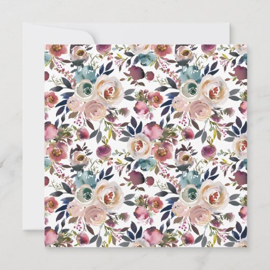 Zeemacht en  bloemen | 100e verjaardag kaart (Achterkant)