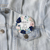 Zeemacht en bloesse moeder van de Bride Ronde Button 7,6 Cm (In situ)