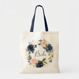 Zeemacht en bride met blozen tote bag