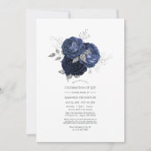 Zeemacht en Faux Glitter Silver Celebration of Lif Kaart (Voorkant)