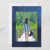 Zeemacht en Faux Glitter Silver Celebration of Lif Kaart (Achterkant)