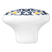 Zeemacht en geel mediterrane Tegel Keramische Knop (Zijkant)