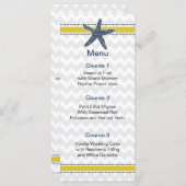 Zeemacht en geelstaarten menu (Voorkant / Achterkant)