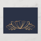 Zeemacht en gouden bloem aankondigingskaart (Achterkant)
