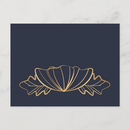 Zeemacht en gouden bloem aankondigingskaart (Achterkant)