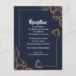 Zeemacht en gouden bloem aankondigingskaart