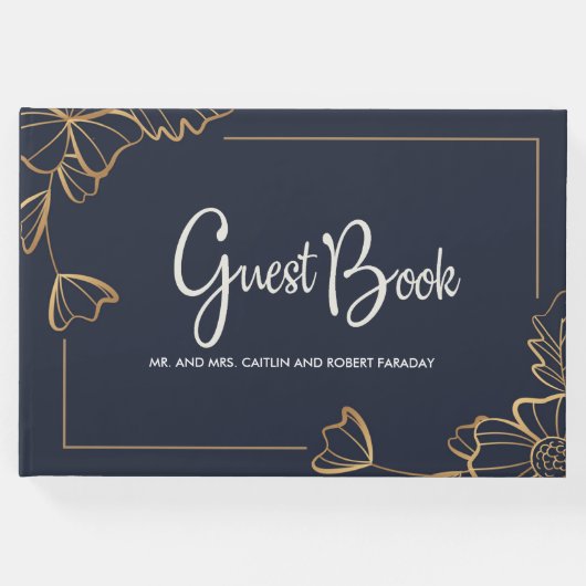 Zeemacht en gouden bloem gastenboek (Voorkant)