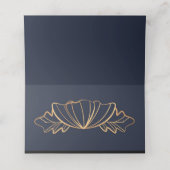 Zeemacht en gouden bloem plaatskaartje (Binnenkant ongevouwen)