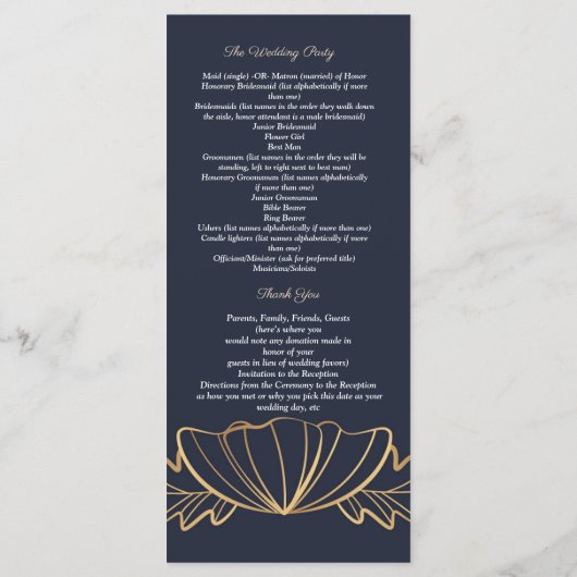 Zeemacht en gouden bloem programmakaart (Achterkant)