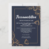 Zeemacht en gouden florale accommodatie kaart (Voorkant)