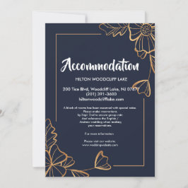 Zeemacht en gouden florale accommodatie kaart