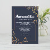Zeemacht en gouden florale accommodatie kaart (Staand voorkant)