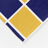 Zeemacht en goudgecontroleerde rugleuning fleece deken (Hoek)