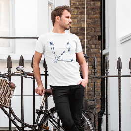 Zeemacht en grijze legant modern Abstract T-shirt