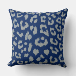 Zeemacht en grijze luipaard omkeerbare printpijp kussen