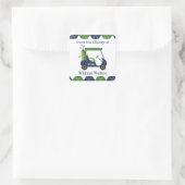Zeemacht en Groen Golf — Aangepaste tickers Vierkante Sticker (Tas)