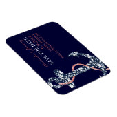 Zeemacht en koraalankerstrand bewaren de datum magneet (Rechterzijde)