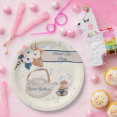 Zeemacht en koraalbridal Tea Party Shower Papieren Bordje (Feest)