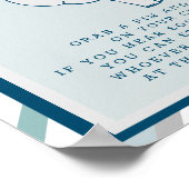 Zeemacht en mint Elephant Shower Zeg geen Baby Poster (Hoek)