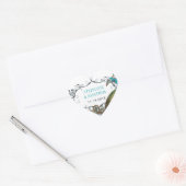 Zeemacht en mosterd Vogel-bruiloft Hart Sticker (Envelop)