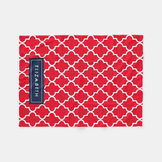 Zeemacht en rode quatrefolie | Fleece Blanket Deken (Voorkant (Horizontaal))