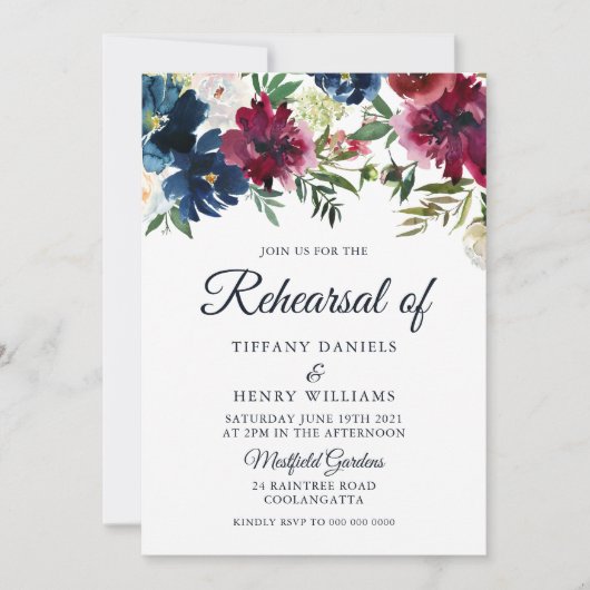 Zeemacht en vlinderbloemige Waterverf Kaart (Voorkant)