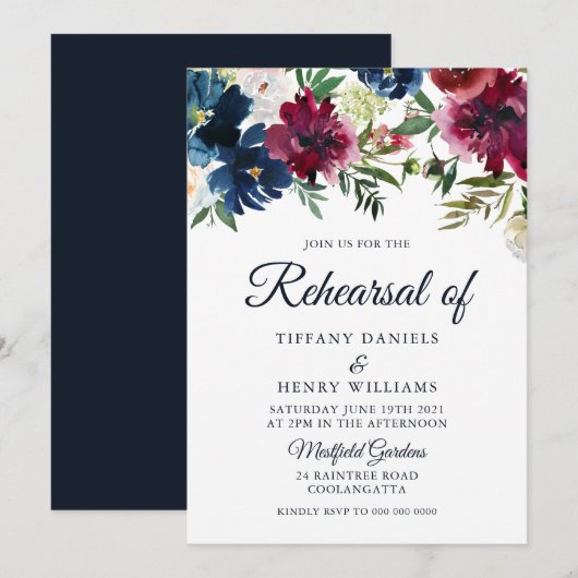 Zeemacht en vlinderbloemige Waterverf Kaart (Voorkant / Achterkant)