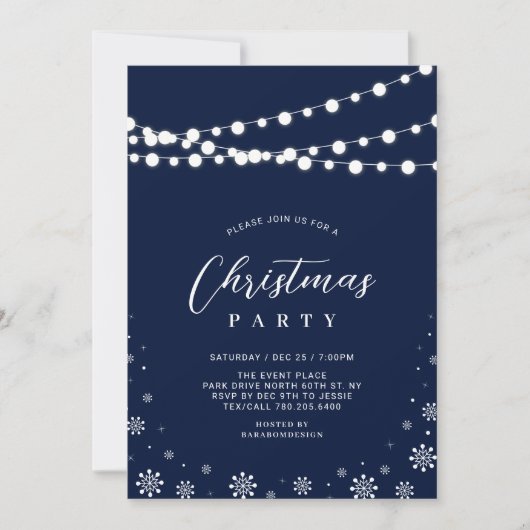 Zeemacht en wit | Kerst met tekenlicht Kaart (Voorkant)