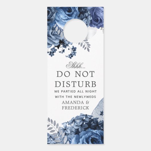 Zeemacht en wit met een zilver-bruinbruin deurhanger (Voorkant)