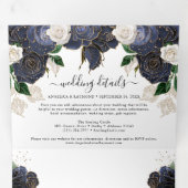 Zeemacht en without drieluik uitnodiging (Binnenzijde eerst)