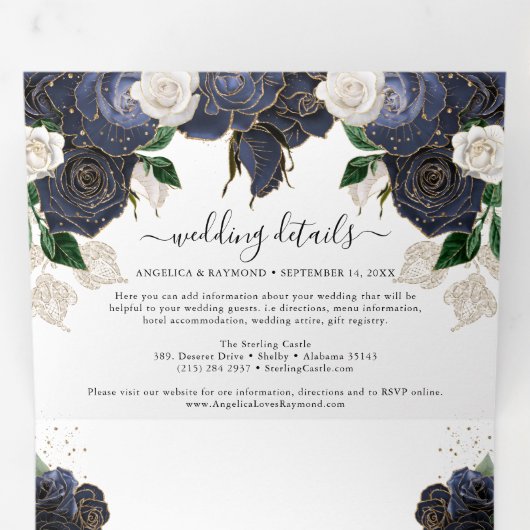 Zeemacht en without drieluik uitnodiging (Binnenzijde eerst)