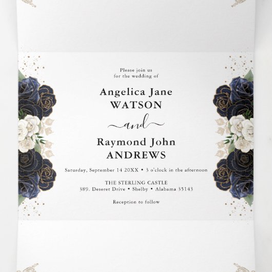 Zeemacht en without drieluik uitnodiging (Binnenkant midden)