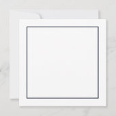 Zeemacht en witte legante moderne minimalistische  kaart (Achterkant)