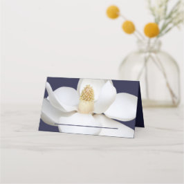 Zeemacht en witte Magnolia, Elegant Wedding Plaatskaartje