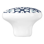 Zeemacht en witte mediterrane Tegel Keramische Knop (Zijkant)