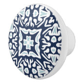 Zeemacht en witte mediterrane Tegel Keramische Knop (Rechts)