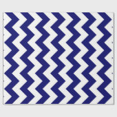 Zeemacht en witte zigzag cadeaupapier (Vlak)