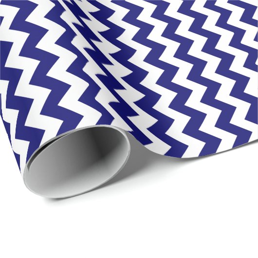 Zeemacht en witte zigzag cadeaupapier (Rol Hoek)