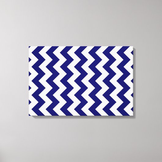 Zeemacht en witte zigzag canvas afdruk (Voorkant)