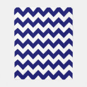 Zeemacht en witte zigzag fleece deken (Voorkant)