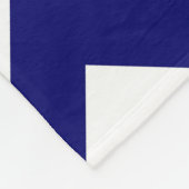 Zeemacht en witte zigzag fleece deken (Hoek)