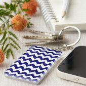 Zeemacht en witte zigzag sleutelhanger (Voorkant Rechts)