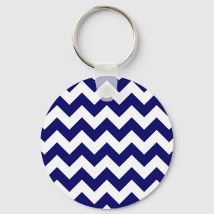 Zeemacht en witte zigzag sleutelhanger