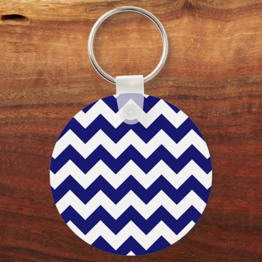 Zeemacht en witte zigzag sleutelhanger (Voorkant)