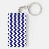 Zeemacht en witte zigzag sleutelhanger (achterkant)