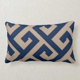 Zeemacht & Geometrische ontwerppiloot Khaki Kussen