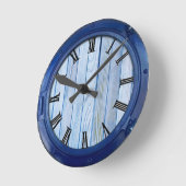 Zeemacht, getextureerd, vis, roze-koraal ronde klok (Hoek)